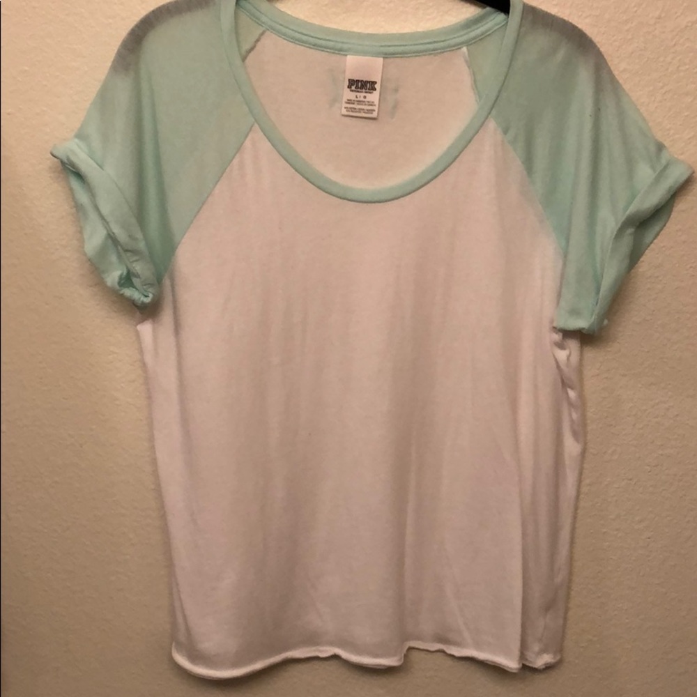 VS Pink Mint Baseball Tee